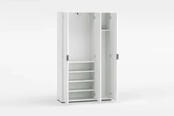 Home affaire Mehrzweckschrank »JOLLY, Stauraumschrank , Breite 107 cm , Höhe 178 cm« 1 Stk. tlg. 3 Türen,1 kl.+3 große Böden,1 Auszugsstange,Schrank Hochglanz lackiert