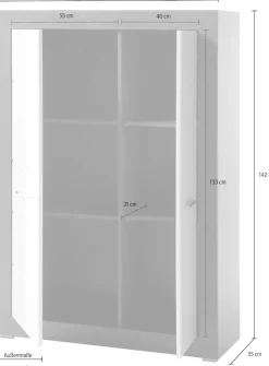 Home affaire Mehrzweckschrank »Etero« Höhe 142 cm