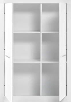 Home affaire Mehrzweckschrank »Bianco, moderner Schrank, Wohnzimmerschrank in Weiß Hochglanz« silberne Metallgriffe, universal einsetzbar, ausreichend Stauraum
