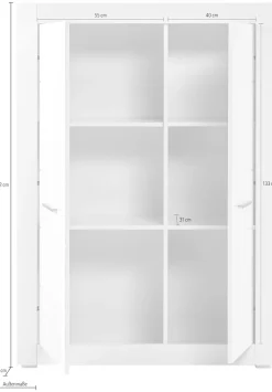 Home affaire Mehrzweckschrank »Bianco, moderner Schrank, Wohnzimmerschrank in Weiß Hochglanz« silberne Metallgriffe, universal einsetzbar, ausreichend Stauraum
