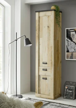Home affaire Mehrzweckschrank »Sherwood, Schrank im Industrial-Style, Wohnzimmerschrank, Kommode« mit Scheunentorbeschlag & Apothekergriffen, in 2 Farben erhältlich