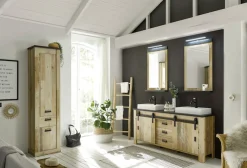Home affaire Mehrzweckschrank »Sherwood, Schrank im Industrial-Style, Wohnzimmerschrank, Kommode« mit Scheunentorbeschlag & Apothekergriffen, in 2 Farben erhältlich