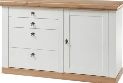 Home affaire Mehrzweckschrank »Cremona, Sideboard, moderner Schrank, Kommode im Landhausstil« Metallgriffe, ausreichend Stauraum, vielseitig einsetzbar 144 cm breit