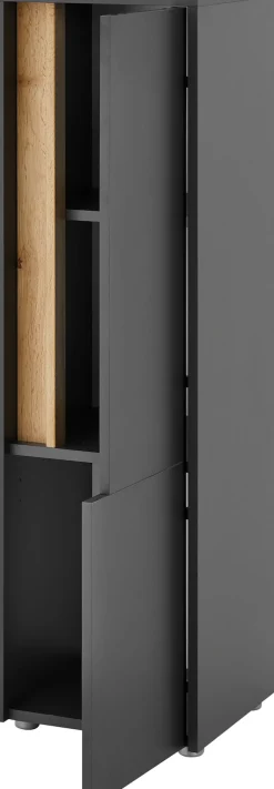 Home affaire Midischrank »CITY/GIRON, Badschrank mit Griffmulde, Hochschrank in zeitlosem Design« in den Farben Weiß und Anthrazit verfügbar, viel Stauraum
