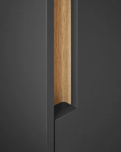 Home affaire Midischrank »CITY/GIRON, Badschrank mit Griffmulde, Hochschrank in zeitlosem Design« in den Farben Weiß und Anthrazit verfügbar, viel Stauraum