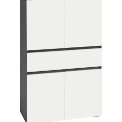 Home affaire Midischrank »Wisla« mit 4 Türen & 1 Schublade, Breite 76 cm, Höhe 130 cm