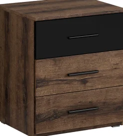 Home affaire Nachtkommode »BetaBreite 46 cm, moderner Nachtschrank« Nachttisch, Nachtkonsole mit 3 Schubladen