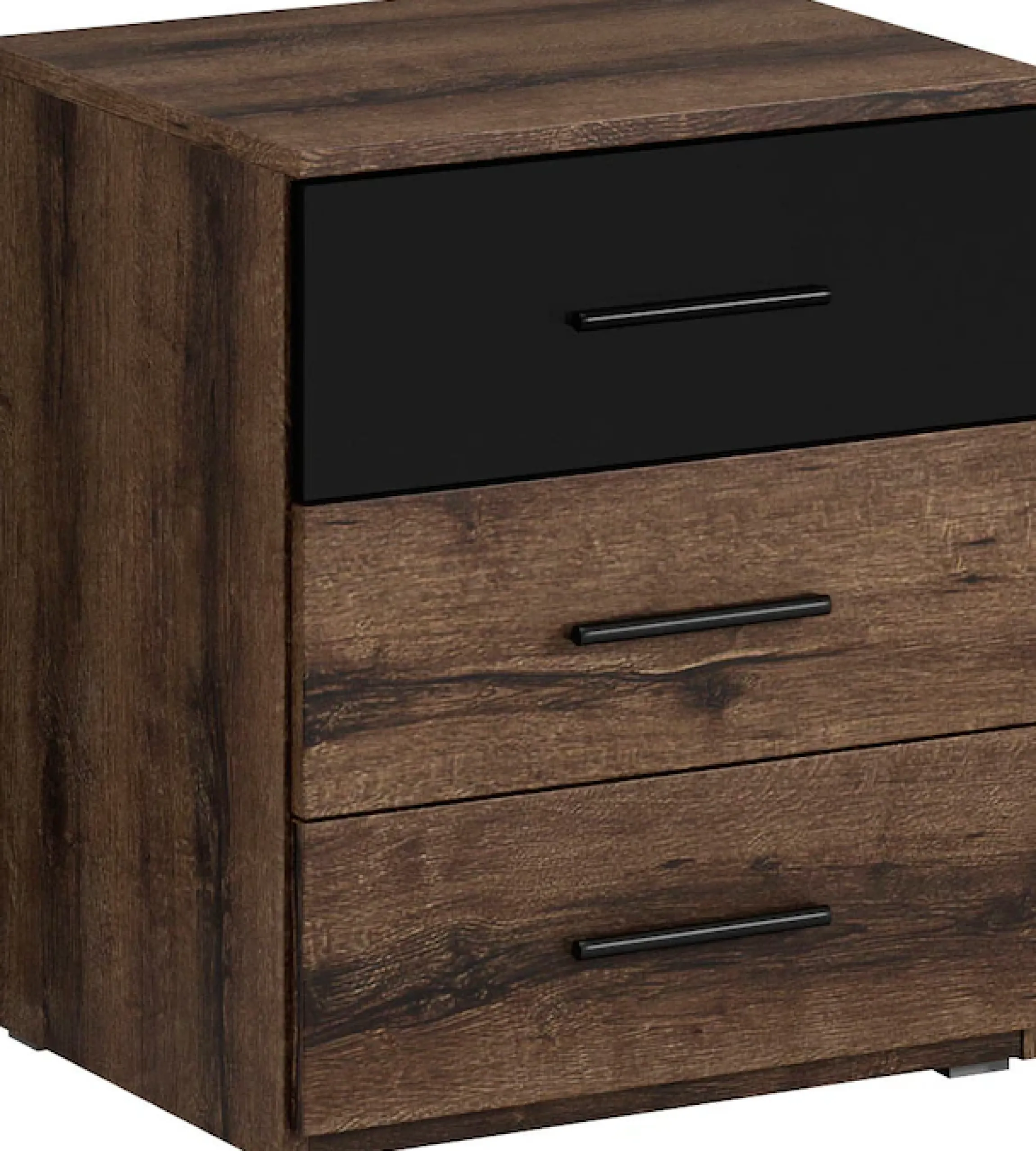 Home affaire Nachtkommode »BetaBreite 46 cm, moderner Nachtschrank« Nachttisch, Nachtkonsole mit 3 Schubladen