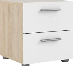 Home affaire Nachtkommode »Pepe, Nachttisch, Nachtschrank, Beistelltisch,« mit 2 Schubläden, Breite 40, Höhe 42 cm