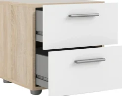 Home affaire Nachtkommode »Pepe, Nachttisch, Nachtschrank, Beistelltisch,« mit 2 Schubläden, Breite 40, Höhe 42 cm