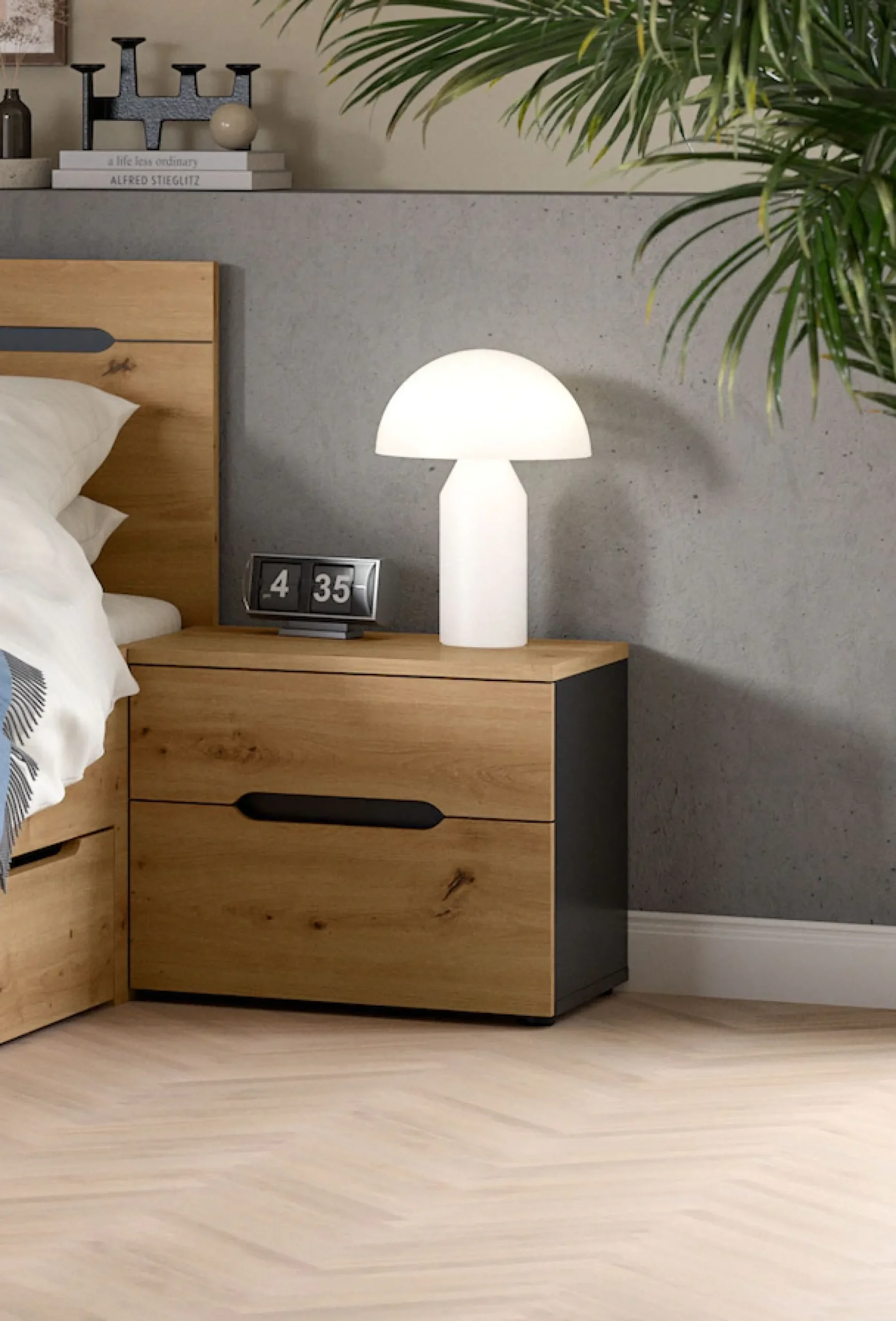 Home affaire Nachtkommode »REHAT, 2er Set, je 50x37x42 cm, inkl. 2 Schubkästen« TOPSELLER!, individuell platzierbar nicht nur im Schlafzimmer, 2 Stk. tlg. Nachttisch, Kommode, Nachtkonsole, Schubladenkommode