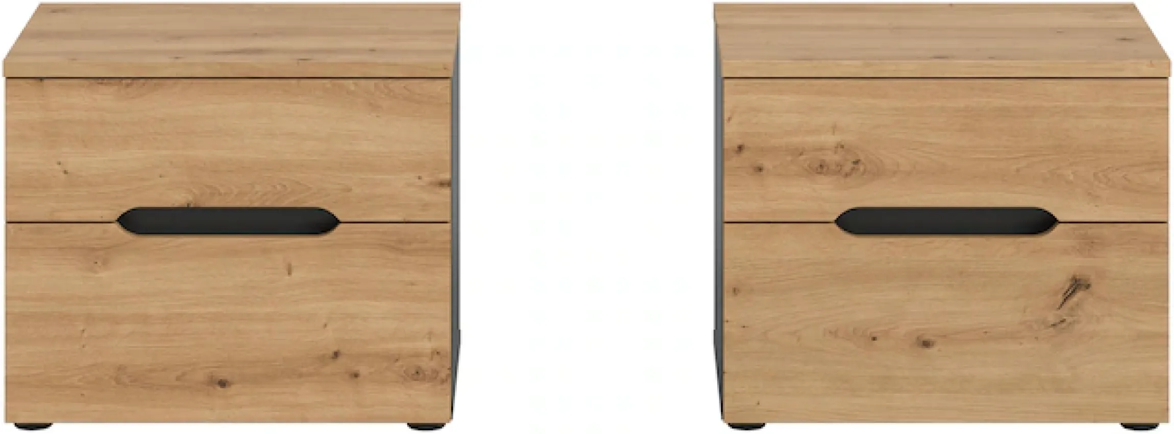 Home affaire Nachtkommode »REHAT, 2er Set, je 50x37x42 cm, inkl. 2 Schubkästen« TOPSELLER!, individuell platzierbar nicht nur im Schlafzimmer, 2 Stk. tlg. Nachttisch, Kommode, Nachtkonsole, Schubladenkommode