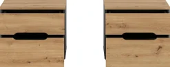 Home affaire Nachtkommode »REHAT, 2er Set, je 50x37x42 cm, inkl. 2 Schubkästen« TOPSELLER!, individuell platzierbar nicht nur im Schlafzimmer, 2 Stk. tlg. Nachttisch, Kommode, Nachtkonsole, Schubladenkommode