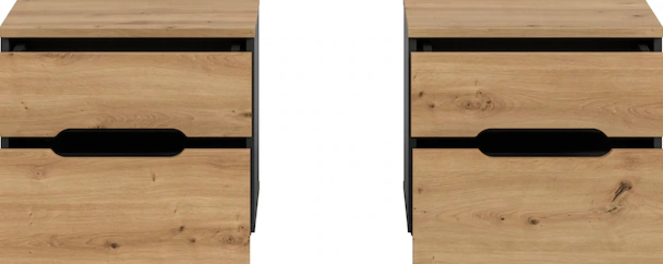 Home affaire Nachtkommode »REHAT, 2er Set, je 50x37x42 cm, inkl. 2 Schubkästen« TOPSELLER!, individuell platzierbar nicht nur im Schlafzimmer, 2 Stk. tlg. Nachttisch, Kommode, Nachtkonsole, Schubladenkommode