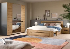 Home affaire Nachtkommode »REHAT, 2er Set, je 50x37x42 cm, inkl. 2 Schubkästen« TOPSELLER!, individuell platzierbar nicht nur im Schlafzimmer, 2 Stk. tlg. Nachttisch, Kommode, Nachtkonsole, Schubladenkommode