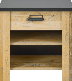 Home affaire Nachtkommode »SHERWOOD« mit Apothekergriff aus Metall, Schubkasten "Soft close", Breite 60 cm