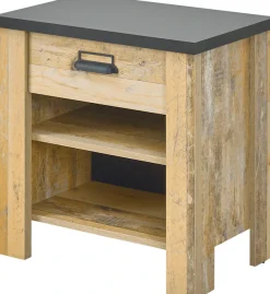 Home affaire Nachtkommode »SHERWOOD« mit Apothekergriff aus Metall, Schubkasten 