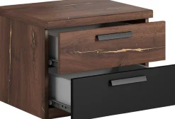 Home affaire Nachtkommode »Sigma, Breite 46 cm, moderner Nachtschrank mit 2 Schubladen« Nachttisch viel Stauraum, Nachtkonsole