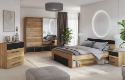 Home affaire Nachtkonsole »Faweza,Breite 46 cm, Nachtschrank mit 3 Schubladen« Nachttisch, Nachtkommode viel Stauraum