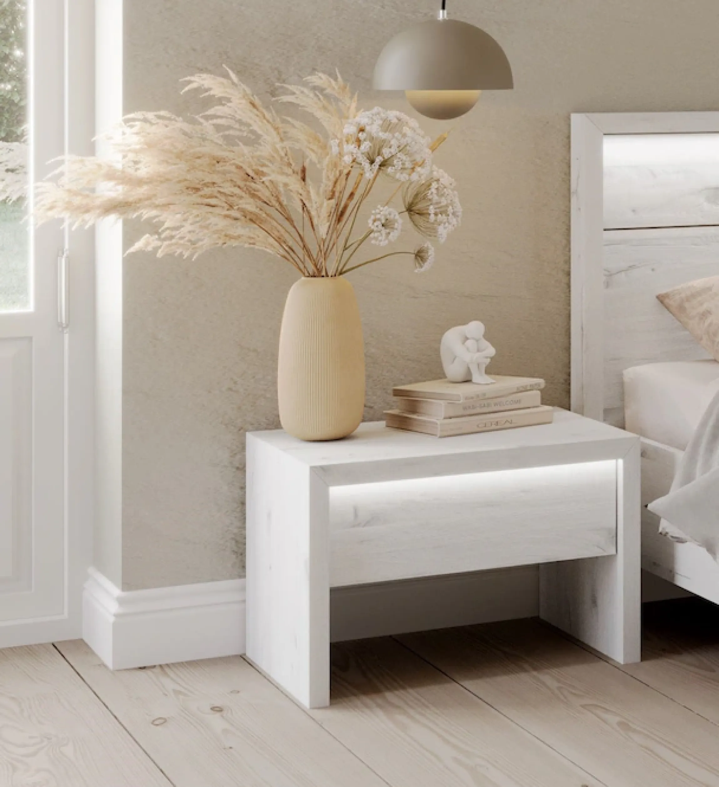 Home affaire Nachtkonsole »Moivre« inkl. LED-Beleuchtung