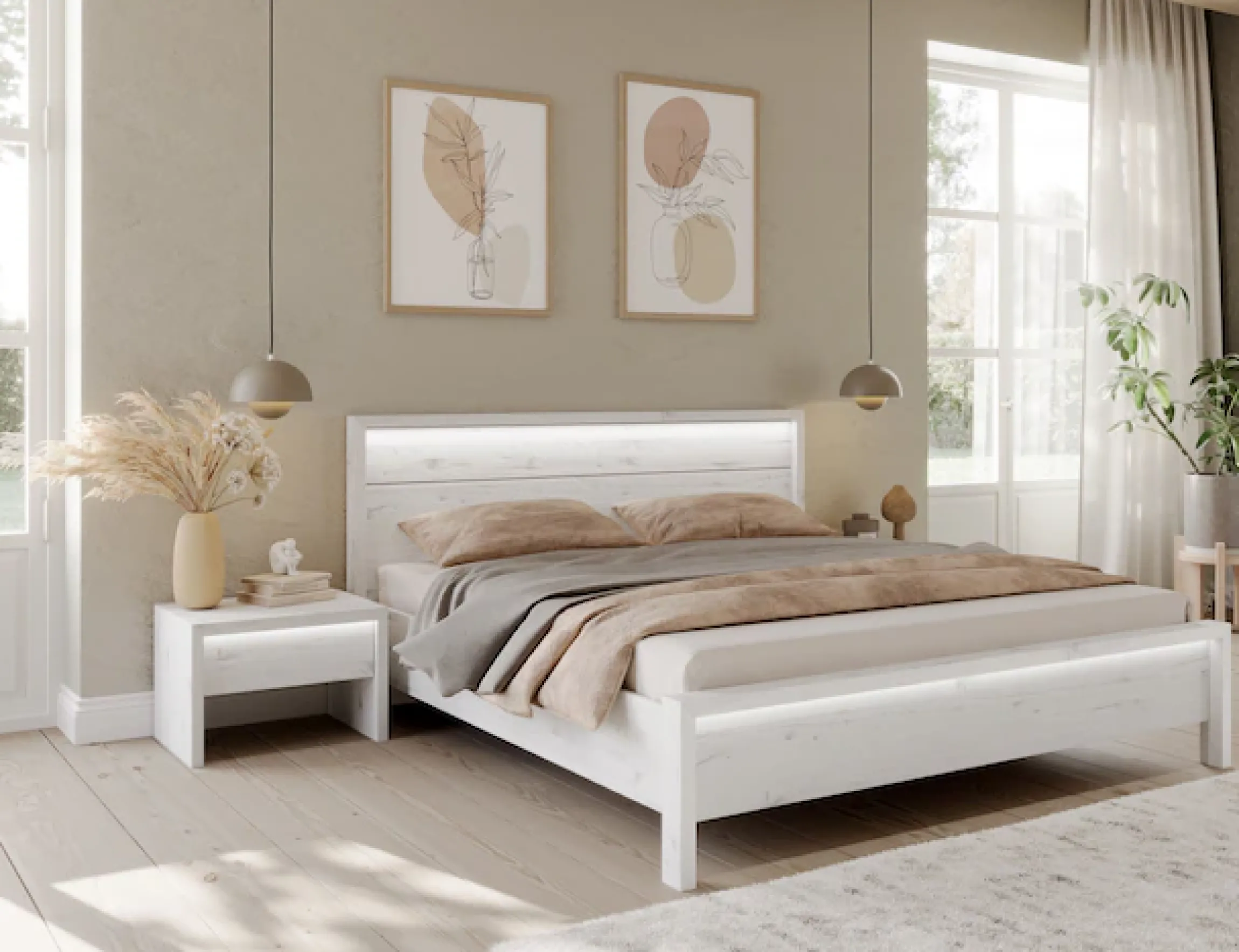 Home affaire Nachtkonsole »Moivre« inkl. LED-Beleuchtung
