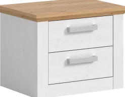 Home affaire Nachtschrank »COSENZA, Breite 54cm, in Landhausoptik« inklusive 2 Schubkästen mit Vollauszug,Nachtkommode, Nachtische, Kommode, Nako, Beistelltisch