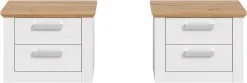 Home affaire Nachtschrank »COSENZA, 2er Set, Breite je 54cm, in Landhausoptik« 2er Set, inklusive je 2 Schubkästen mit Vollauszug,Nachtkommode, Nachtische, Kommode, Nako, Beistelltisch