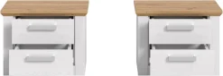 Home affaire Nachtschrank »COSENZA, 2er Set, Breite je 54cm, in Landhausoptik« 2er Set, inklusive je 2 Schubkästen mit Vollauszug,Nachtkommode, Nachtische, Kommode, Nako, Beistelltisch