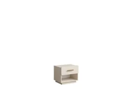 Home affaire Nachttisch »CLAREI 2er Set, Nachttischen mit 1 Schublade, Maße B/H/T: 53/48/44 cm« Set,Set, 2 St., mit goldenen Kunststoffgriffen, Maße B/T/H: 53/22/48 cm