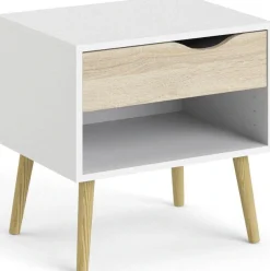 Home affaire Nachttisch »Oslo Nachtkommode, Nachtschrank, Beistelltisch« 1 Schublade, 1 offenes Fach, Breite 50 cm, Höhe 50 cm