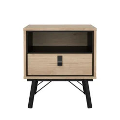 Home affaire Nachttisch »RY« Breite/Höhe 53/60 cm, 1 offenes Fach, 1 Schublade