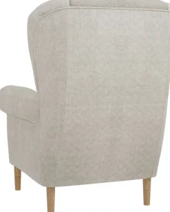 Home affaire Ohrensessel »OSTIANO B/T/H: 80/82/98 cm, Sessel« Einzelstück, dicke geschwungene Armlehnen, uni und kariert