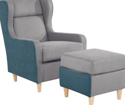 Home affaire Ohrensessel »Thisted, B: 73 cm, Sitzhöhe: 46 cm« farblich abgesetzt - modern und frisch