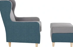 Home affaire Ohrensessel »Thisted, B: 73 cm, Sitzhöhe: 46 cm« farblich abgesetzt - modern und frisch