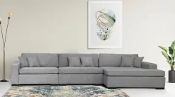Home affaire Ottomane »Skara L-Form« Lounge-Sofa mit Federkernpolsterung, in vielen Bezugsvarianten