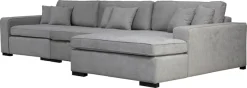 Home affaire Ottomane »Skara L-Form« Lounge-Sofa mit Federkernpolsterung, in vielen Bezugsvarianten