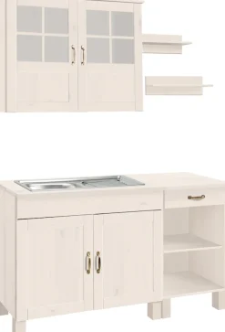 Home affaire Pantryküche »Alby« Breite 150 cm, in 2 Tiefen, ohne E-Geräte