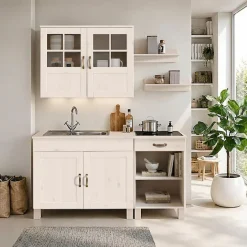 Home affaire Pantryküche »Alby« Breite 150 cm, in 2 Tiefen, ohne E-Geräte