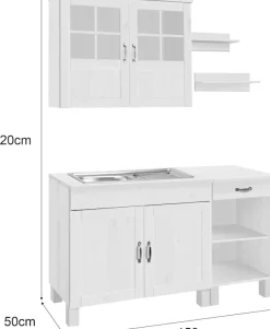 Home affaire Pantryküche »Alby« Breite 150 cm, in 2 Tiefen, ohne E-Geräte