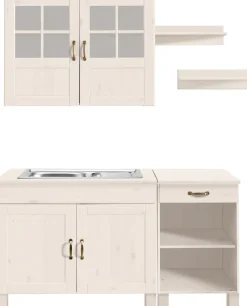 Home affaire Pantryküche »Alby« Breite 150 cm, in 2 Tiefen, ohne E-Geräte
