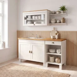 Home affaire Pantryküche »Oslo« Breite 150 cm, Arbeitsplatte 35mm stark, ohne E-Geräte