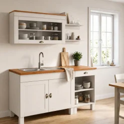 Home affaire Pantryküche »Oslo« Breite 150 cm, Arbeitsplatte 35mm stark, ohne E-Geräte