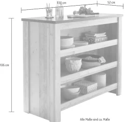 Home affaire Pantryküche »Sherwood« Breite 131 cm, ohne E-Geräte