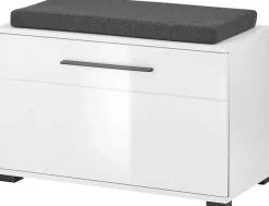 Home affaire Polsterbank »Cantara, Garderobenbank mit Klappe, Sitzbank in zwei Farben« 2 Stk. tlg. inkl. Sitzkissen, Platz für ca. 6 Paar Schuhe, 80 cm breit