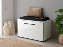 Home affaire Polsterbank »Cantara, Garderobenbank mit Klappe, Sitzbank in zwei Farben« 2 Stk. tlg. inkl. Sitzkissen, Platz für ca. 6 Paar Schuhe, 80 cm breit