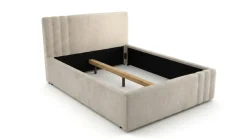 Home affaire Polsterbett »AESSIA in 2 Breiten- 160 und 180 cm, mit/ohne Bettkasten, Chenille« Stauraumbett, gepolstertes Kopfteil, ohne Matratze, modernes Design