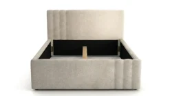 Home affaire Polsterbett »AESSIA in 2 Breiten- 160 und 180 cm, mit/ohne Bettkasten, Chenille« Stauraumbett, gepolstertes Kopfteil, ohne Matratze, modernes Design