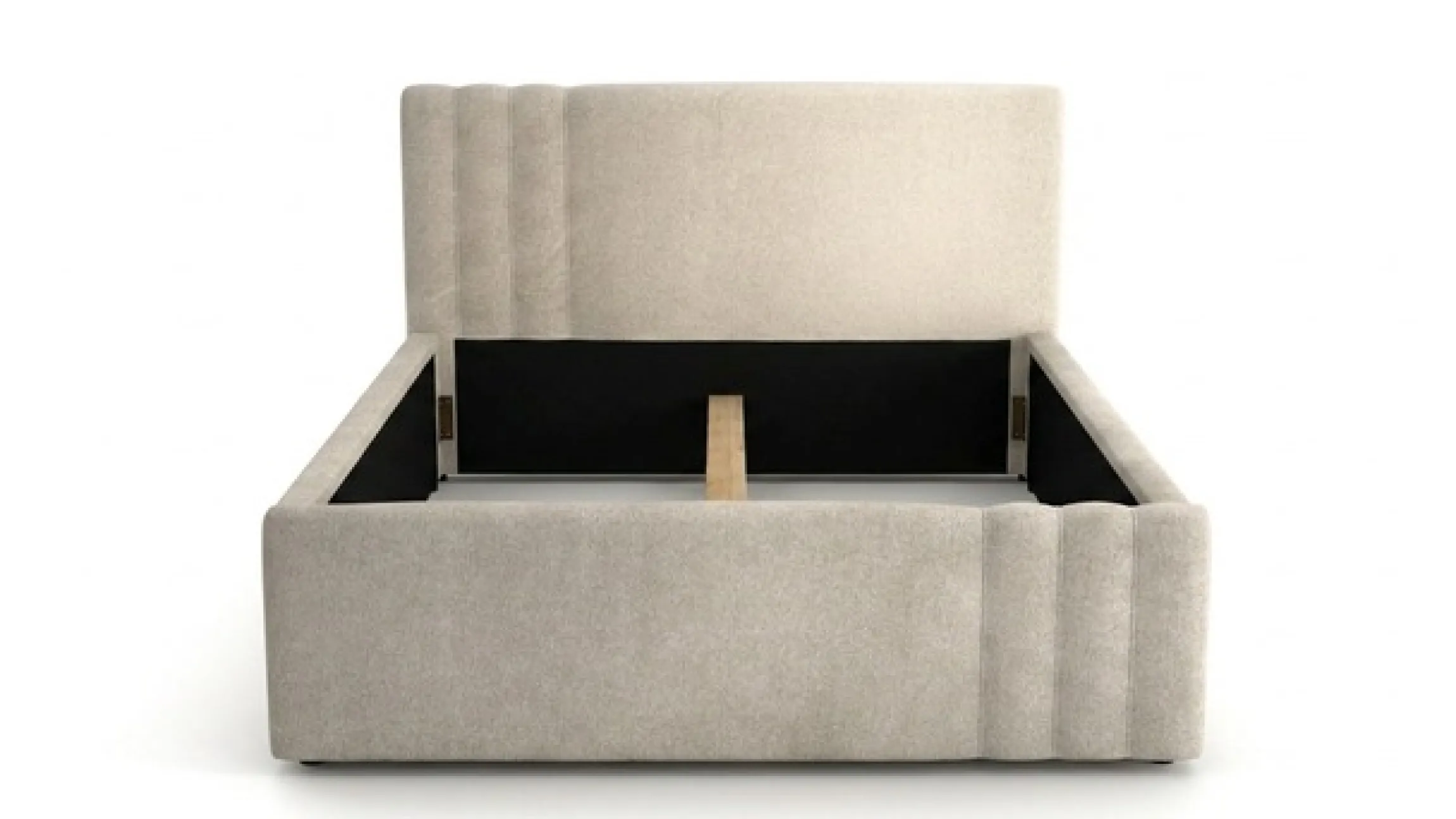 Home affaire Polsterbett »AESSIA in 2 Breiten- 160 und 180 cm, mit/ohne Bettkasten, Chenille« Stauraumbett, gepolstertes Kopfteil, ohne Matratze, modernes Design