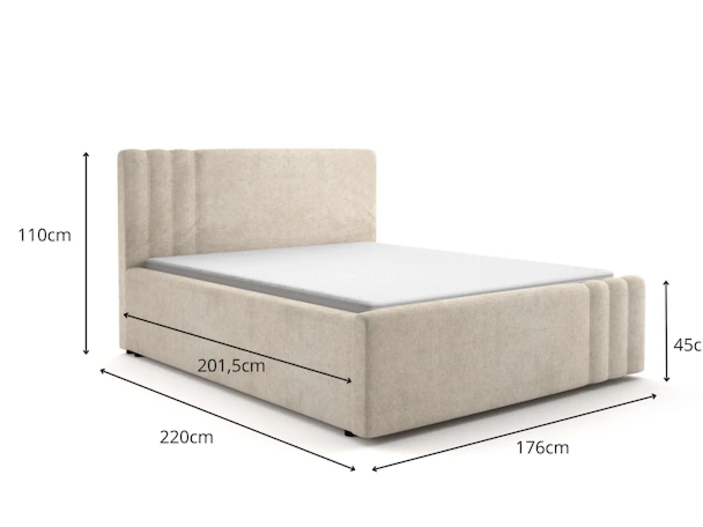 Home affaire Polsterbett »AESSIA in 2 Breiten- 160 und 180 cm, mit/ohne Bettkasten, Chenille« Stauraumbett, gepolstertes Kopfteil, ohne Matratze, modernes Design