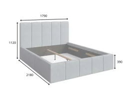 Home affaire Polsterbett »ANCIER wahlweise mit/ohne Bettkasten, Breite Liegefläche 160 cm« Stauraumbett, Doppelbet mit Kopfteil, ohne Matratze, 179/218/112 cm